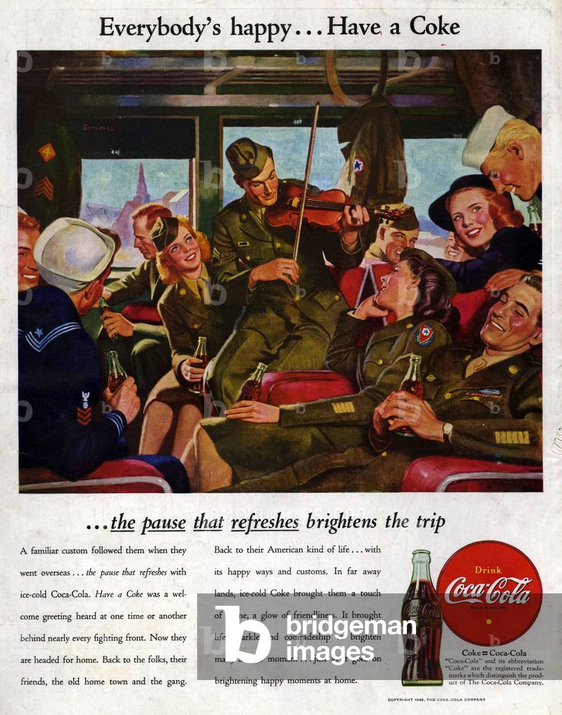 Coca-Cola Magazine Advert, USA, 1940s