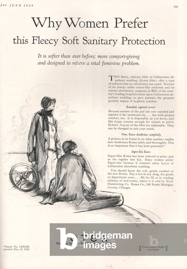 Kotex Magazine, advert, USA, 1920s