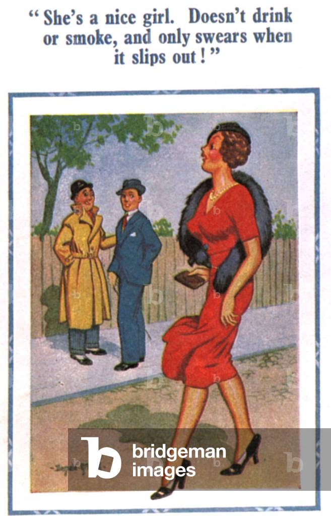 Saucy seaside, UK, 1940s (postcard)