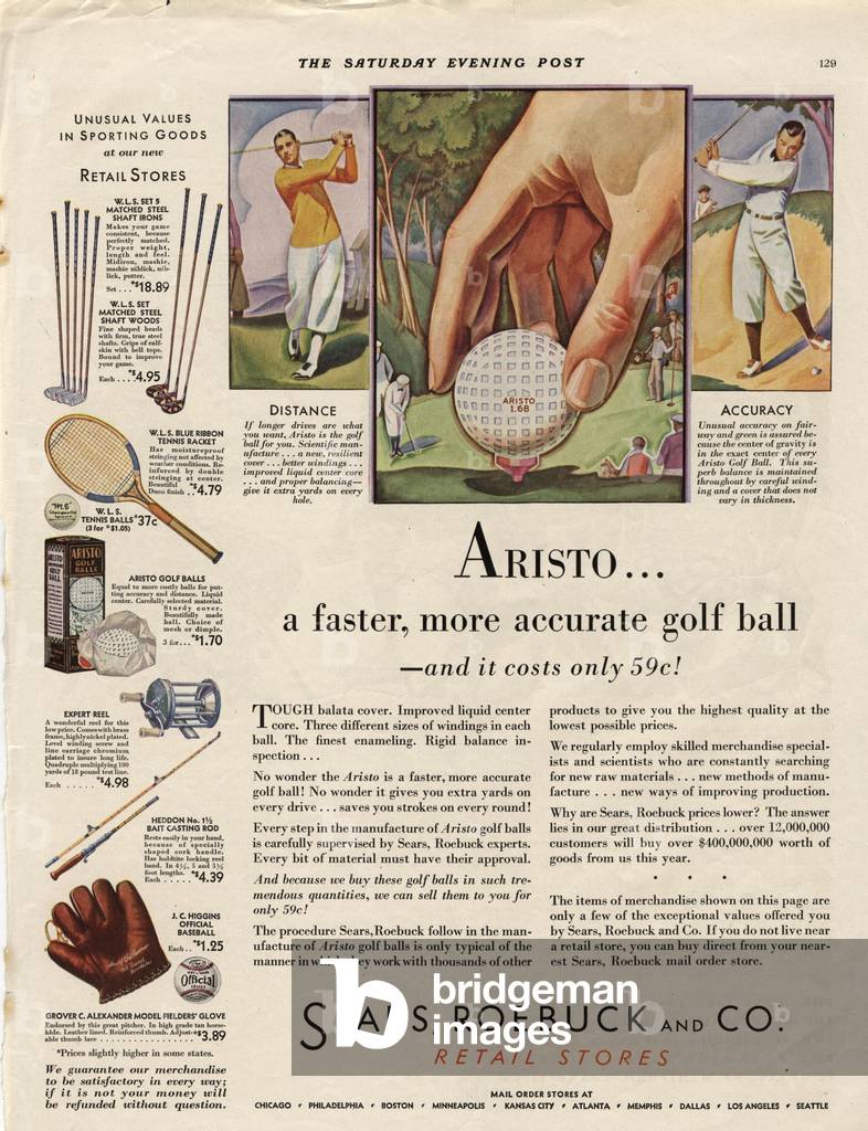 Sears Roebuck and Company Magazine, advert, USA, 1950s