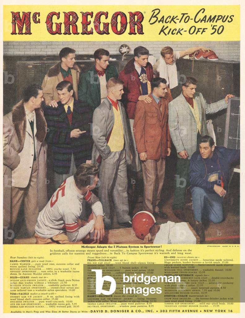 Mc Gregor Magazine, advert, USA, 1950