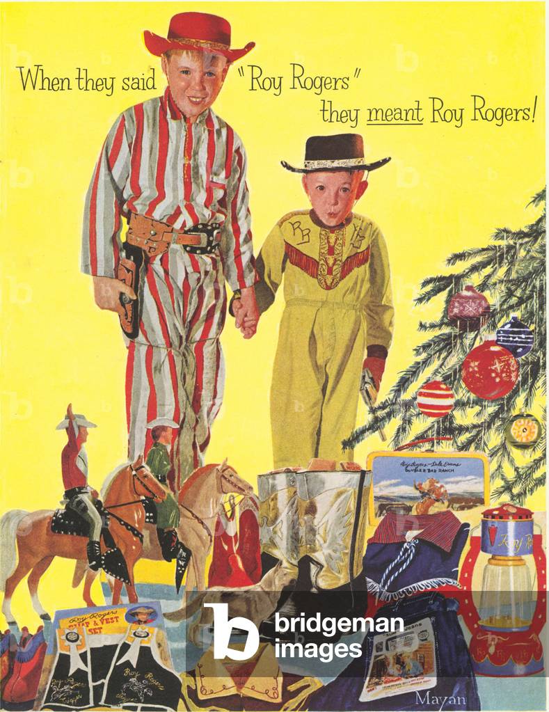 Roy Rogers Pyjamas Magazine, advert, USA, 1950s