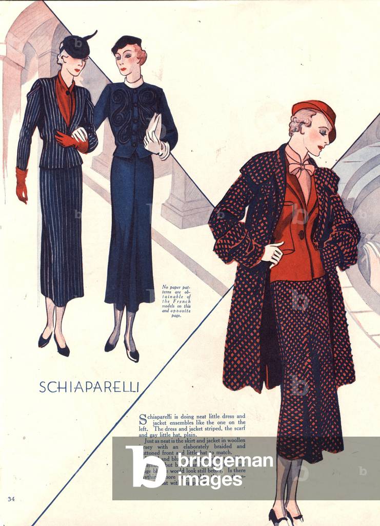 Womens Fashion Magazine Plate, UK, 1930s