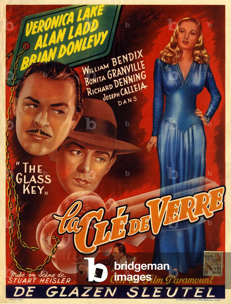 The Glass Key Film Poster, France, 1940s