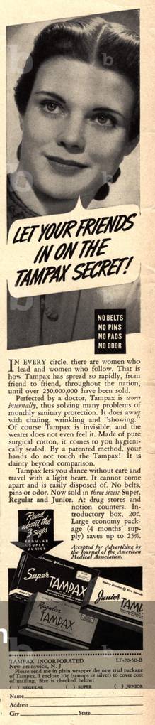 Tampax, 1940s (print)