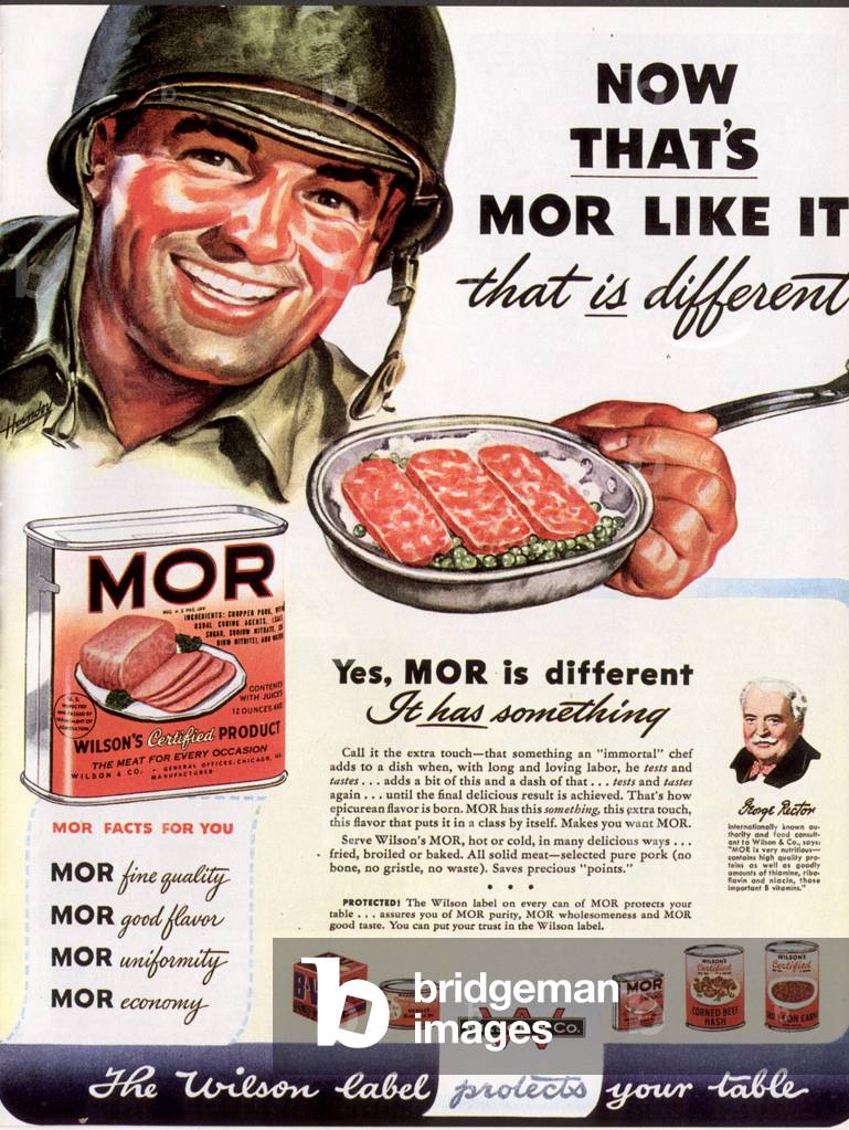 Mor Meat Magazine, advert, USA, 1940s