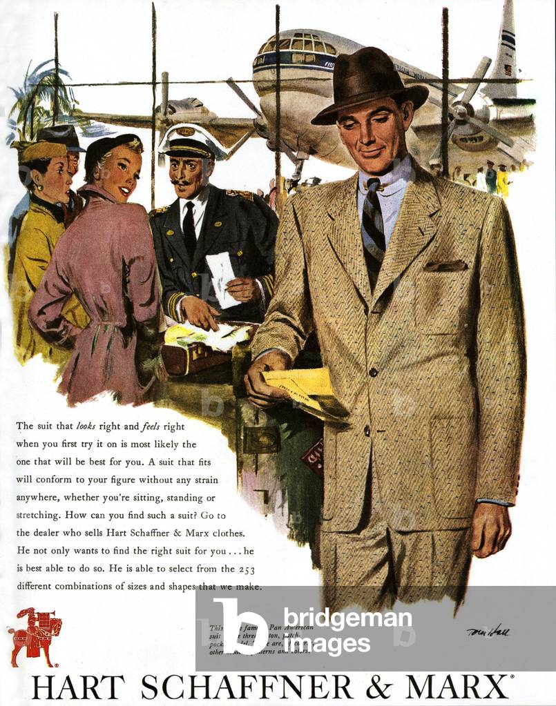 Hart Schaffner and Marx Magazine Advert, USA, 1950s