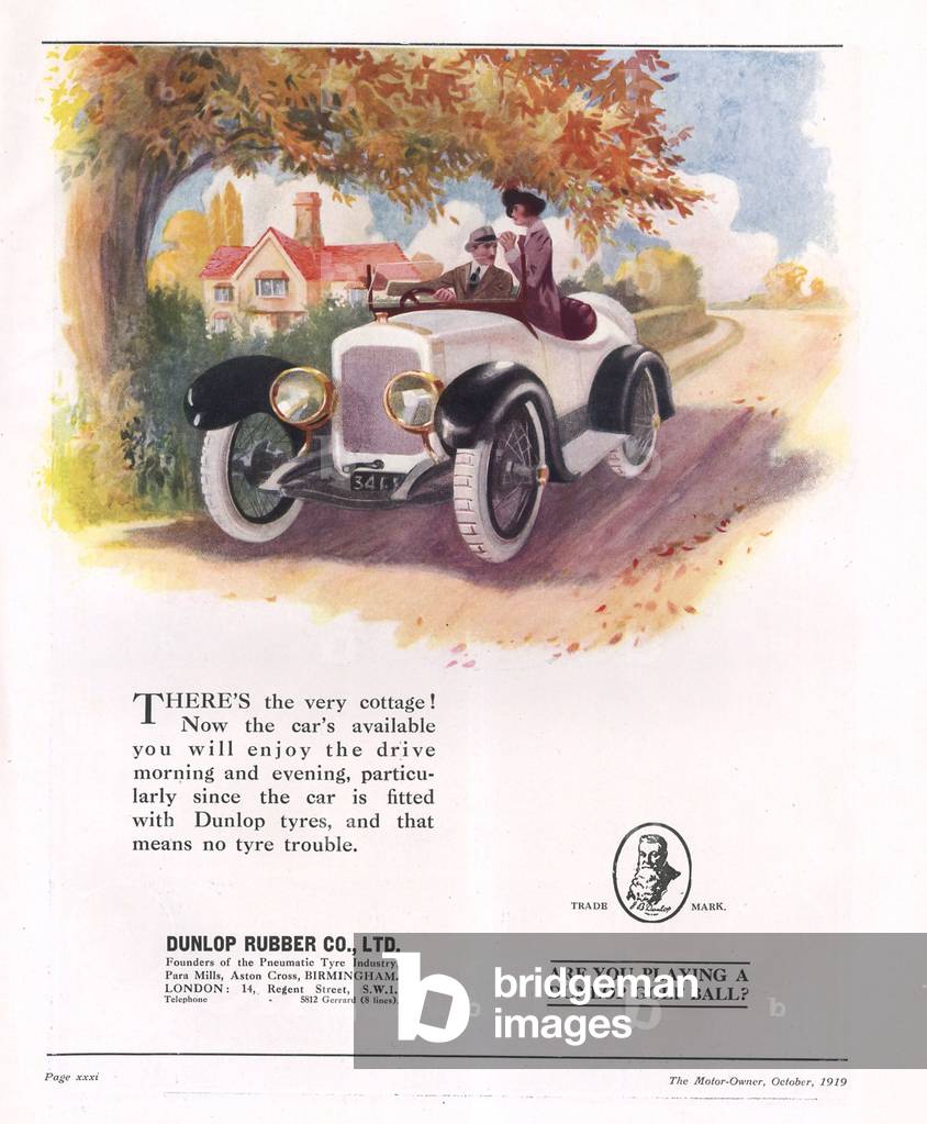 Dunlop Magazine, advert, UK, 1910s