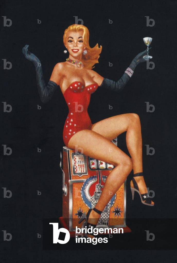 Las Vegas Dancers Postcard, USA, 1950s