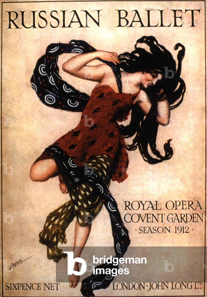 Poster Ballets Russes at Covent Garden in London 1912