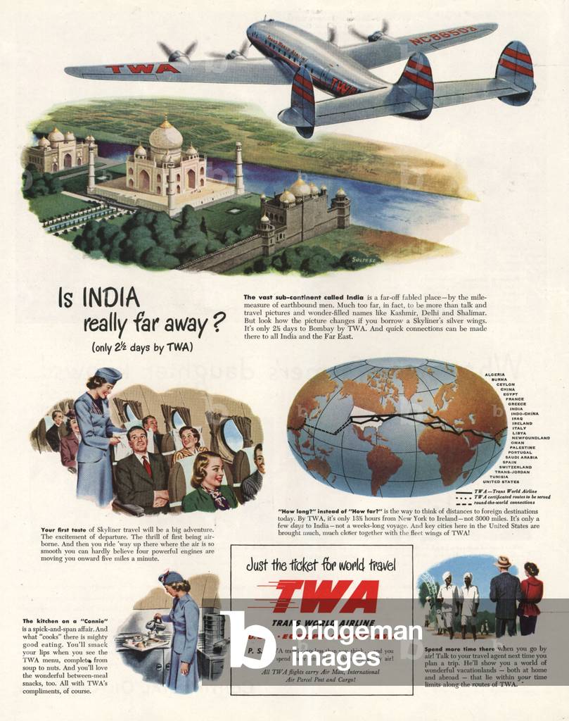 Airlines Magazine, advert, USA, 1940s