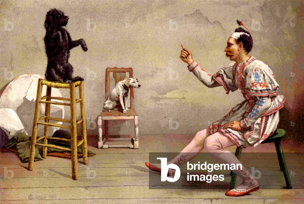 Performing Dogs Book Plate, UK, 1880s