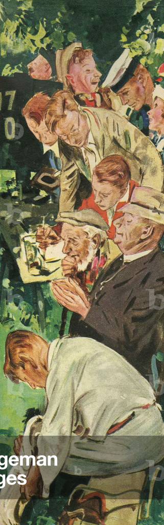 Cricket Fans, Magazine Plate, UK, 1930s