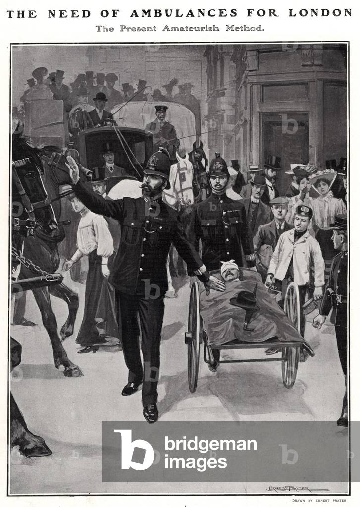 Accidents Ambulances Magazine Plate, UK, 1900s