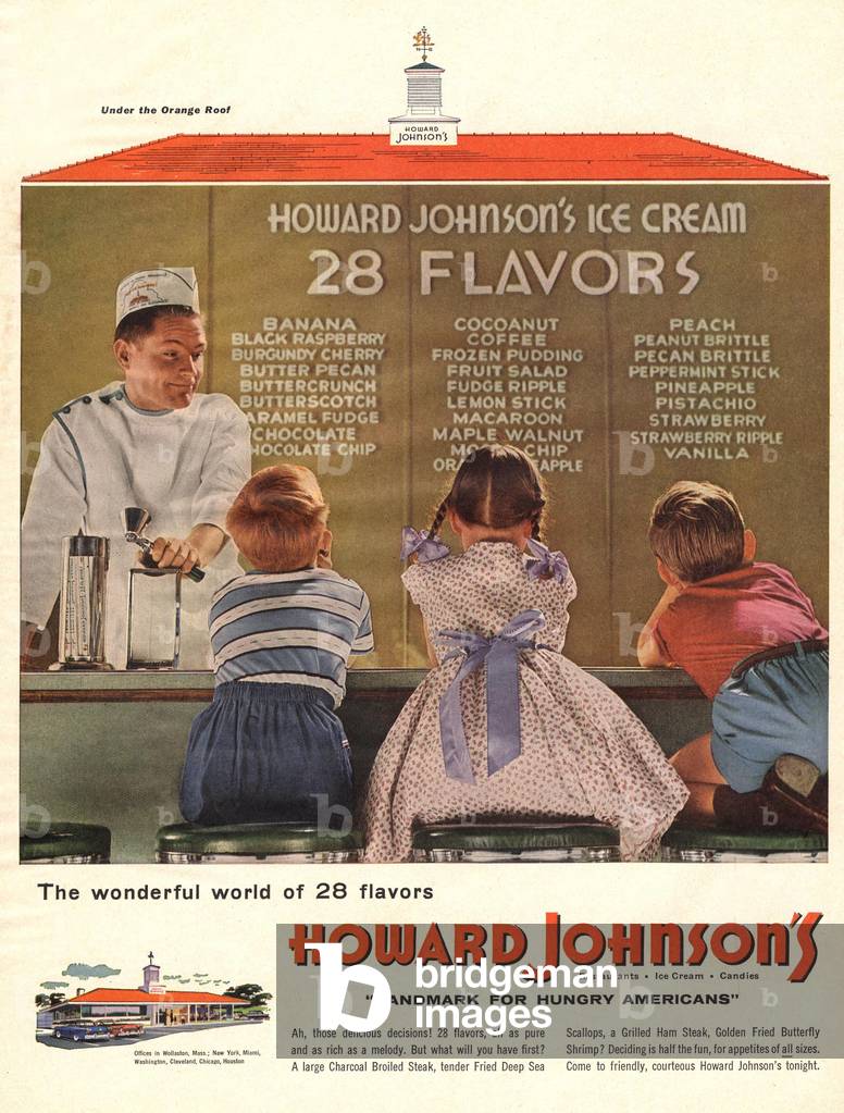 Howard Johnson's Magazine, advert, USA, 1950s