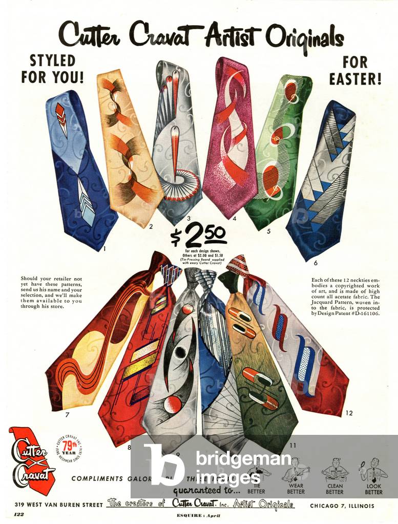 Cutter Cravat Magazine, advert, USA, 1950s