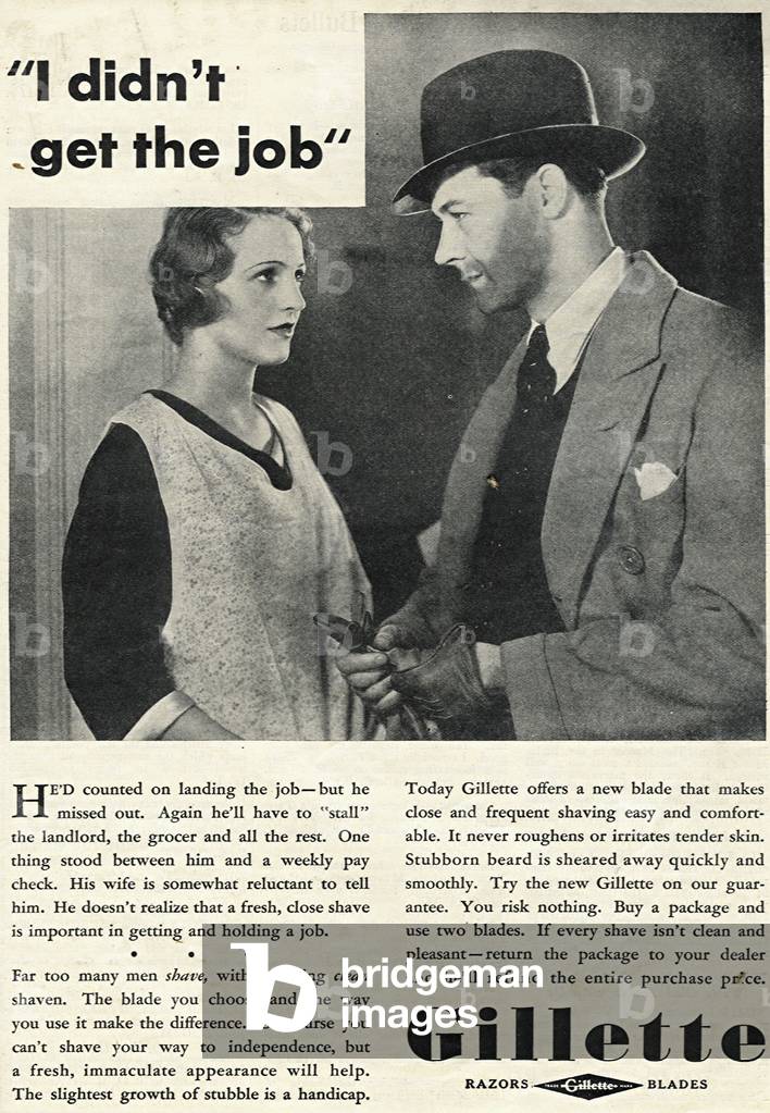 Gillette Magazine Advert, USA, 1930s