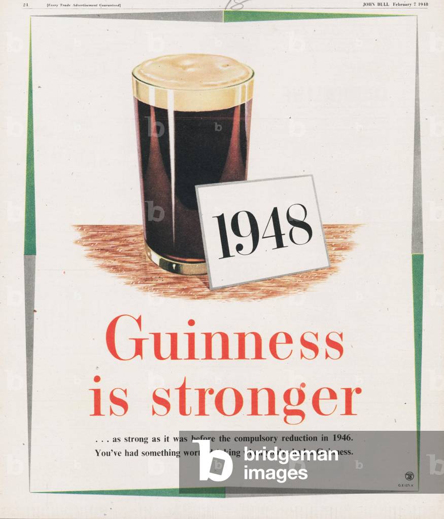 Guinness Magazine, advert, UK, 1948 (print)