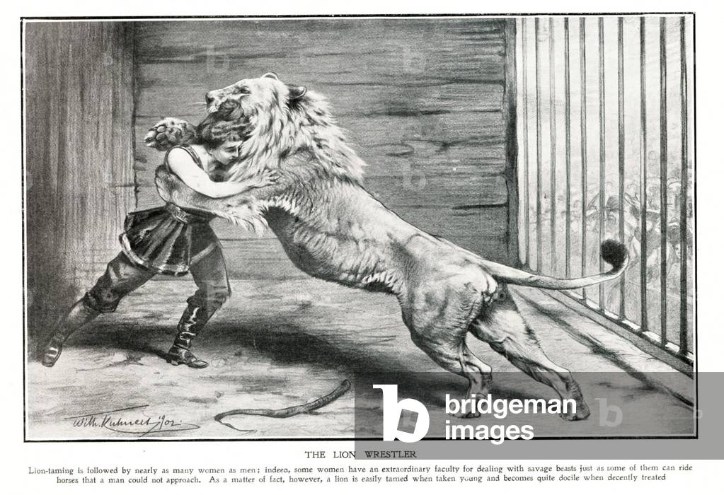 The Lion Wrestlers Magazine Plate, UK, 1920s