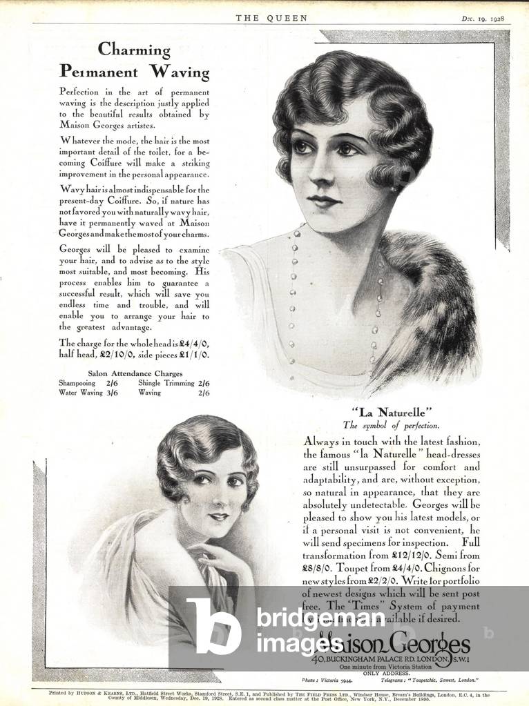 Maison Georges Magazine, advert, UK, 1920s