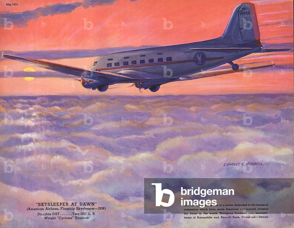 American Airlines Magazine Advert, USA, 1930s