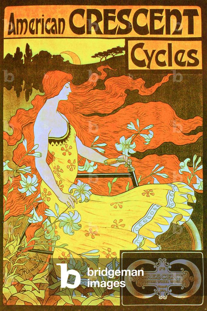 American Crescent Cycles Poster, USA, 1890s
