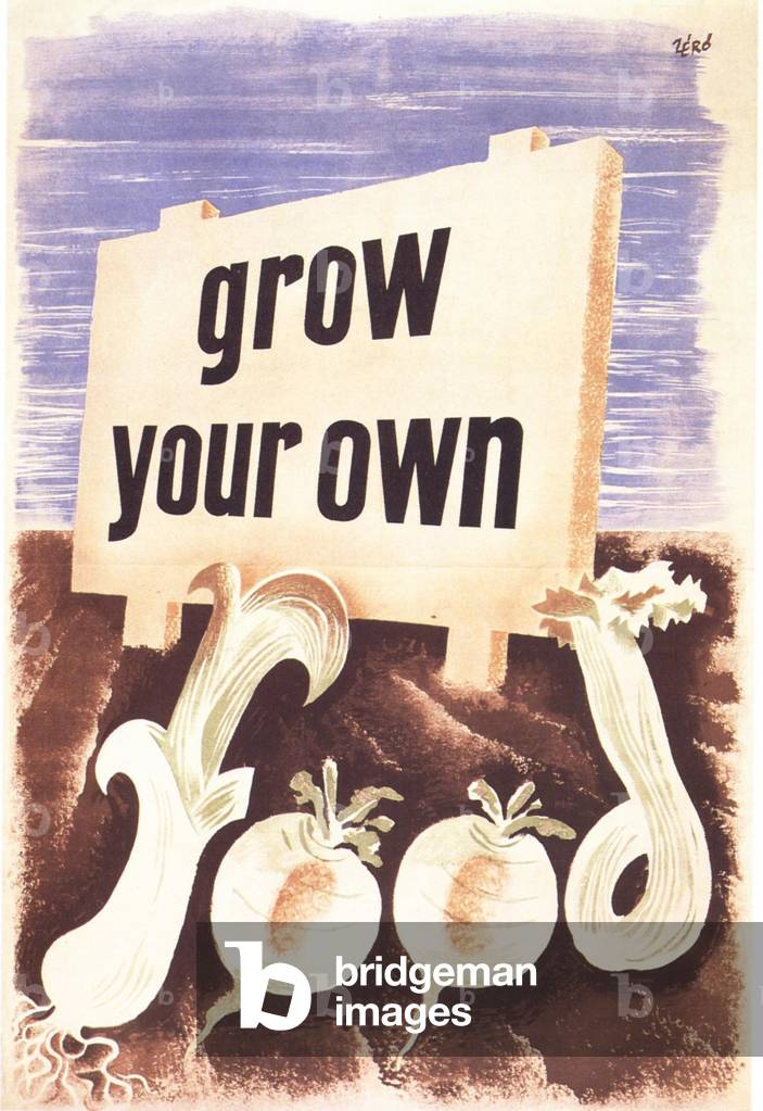 grow your own food, 1940s (print)