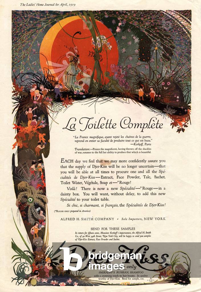 Djer-Kiss Magazine, advert, USA, 1910s