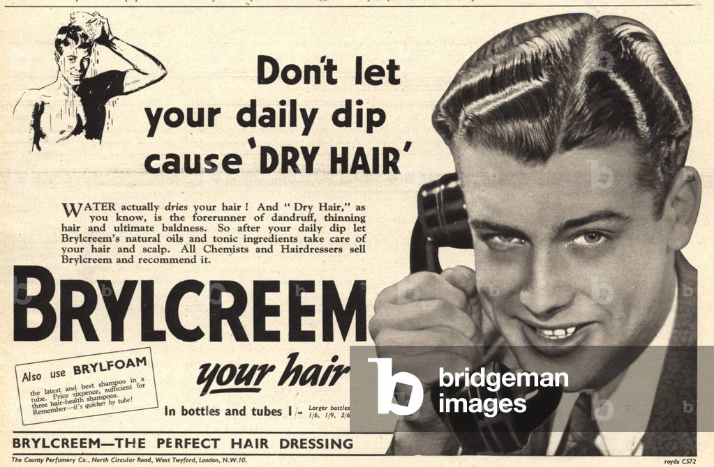 Brylcreem Magazine, advert, UK, 1930s