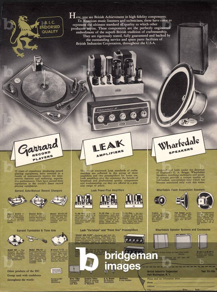 Garrard Magazine, advert, UK, 1950s