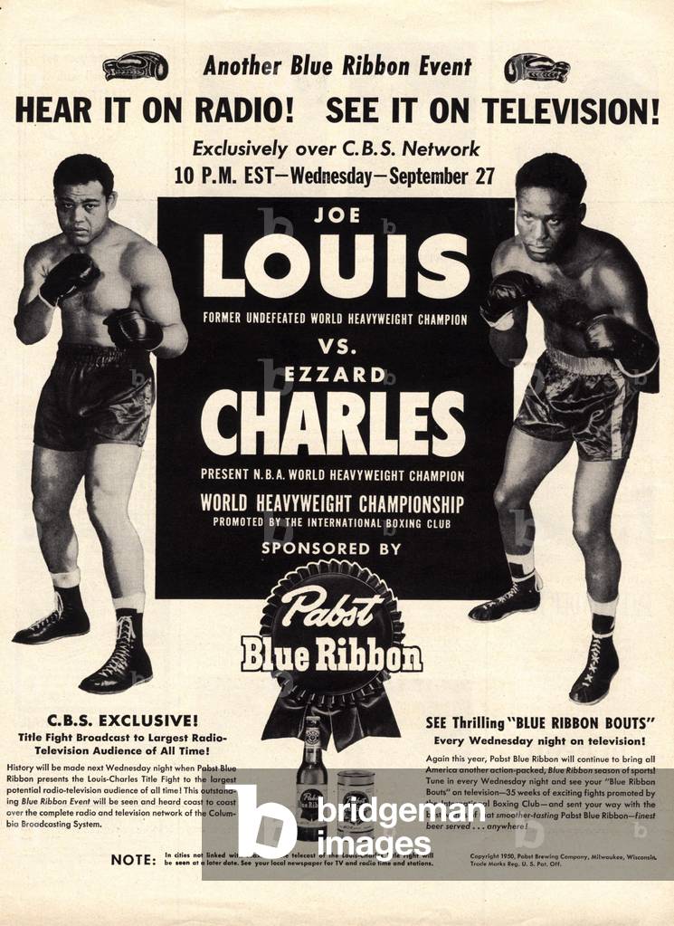 boxing joe louis, 1930s (print)