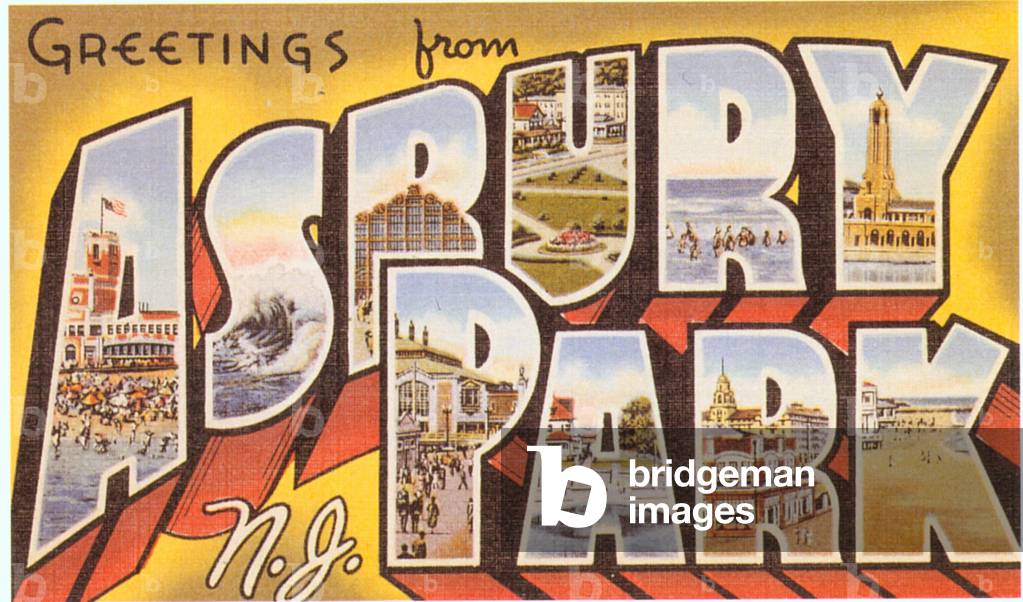 Ashbury Park Holidays New York Postcard, USA, 1950s