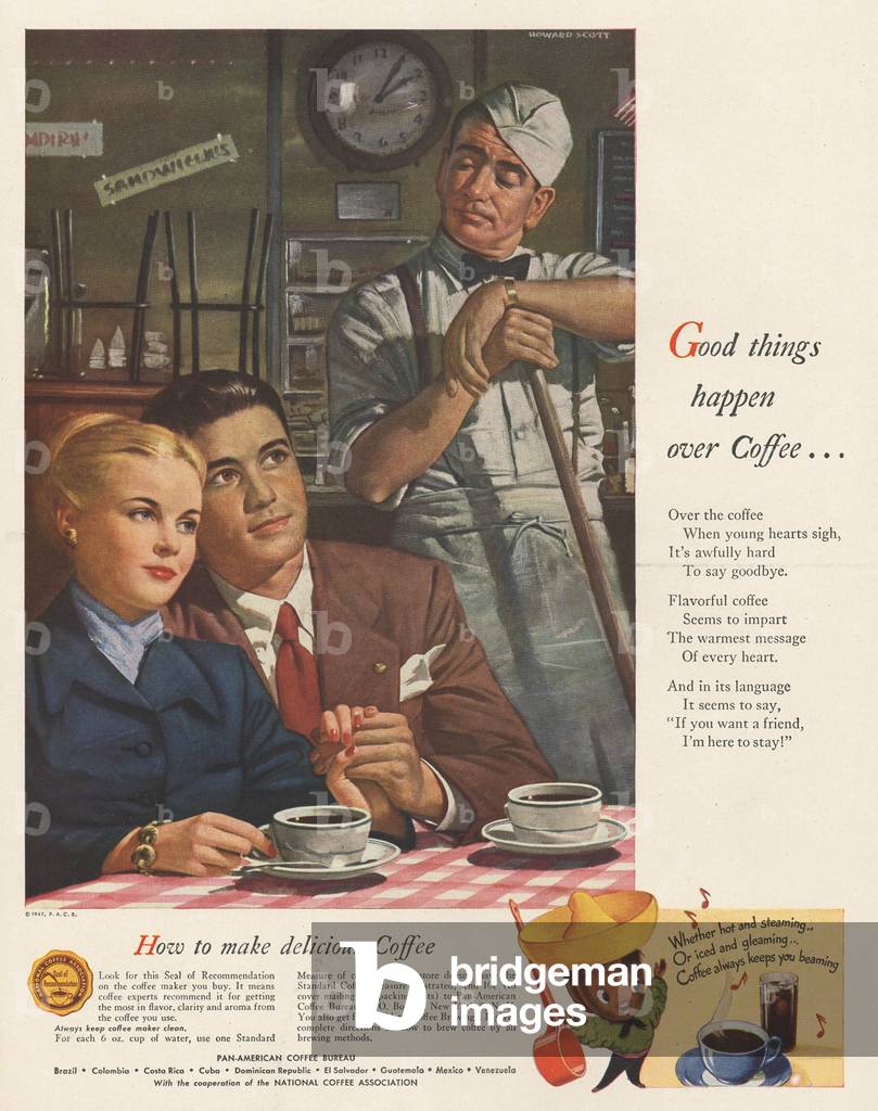 Coffee Magazine, advert, USA, 1940s