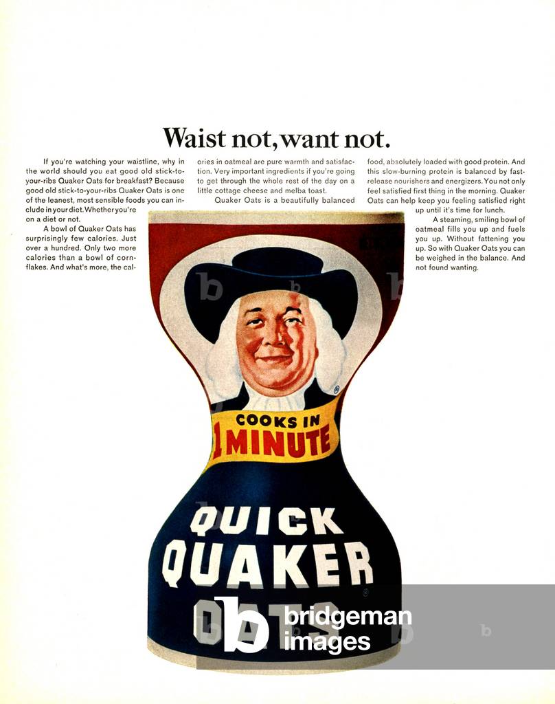 Quaker Oats Magazine, advert, UK, 1940s