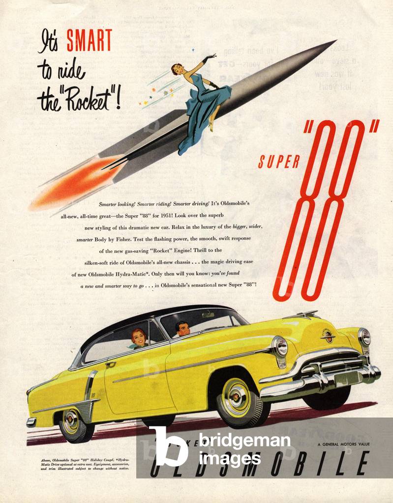Oldsmobile Cars Magazine, advert, USA, 1950s