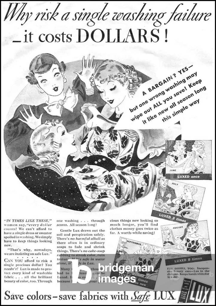 Lux Magazine Advert, USA, 1930s