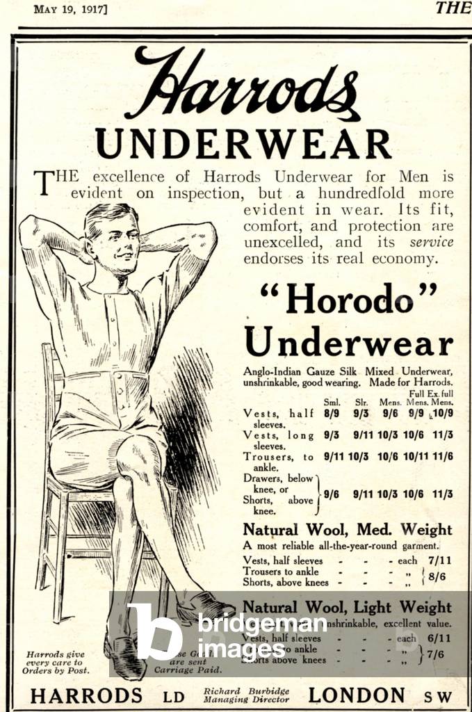 Harrods Magazine, advert, UK, 1910s