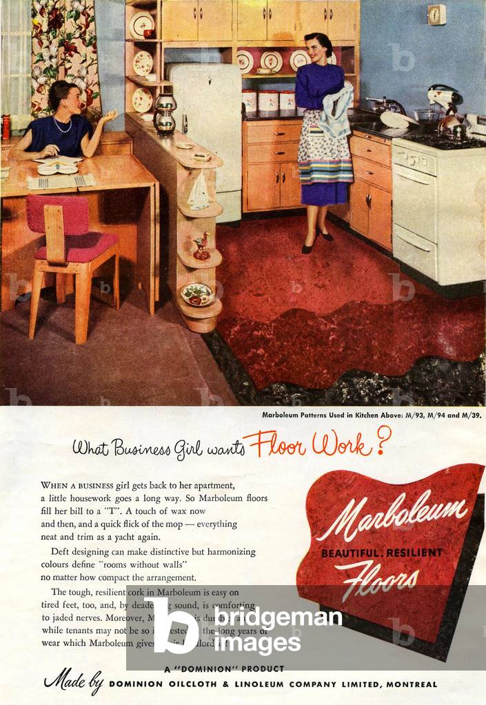 Marboleum Magazine Advert, USA, 1940s