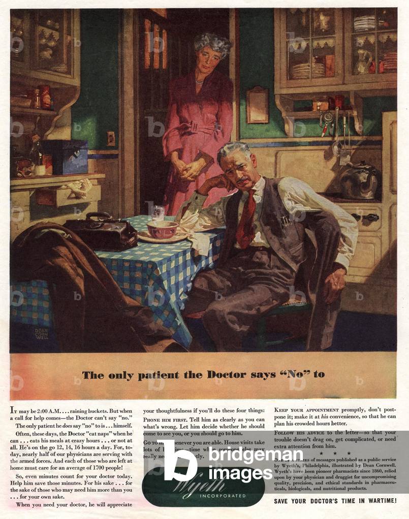 Wyeth Magazine, advert, USA, 1940s