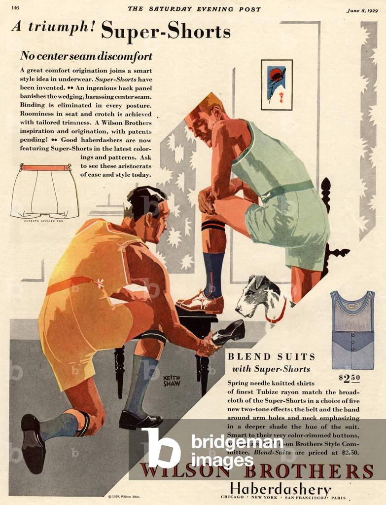 Wilson Brothers Magazine, advert, USA, 1920s