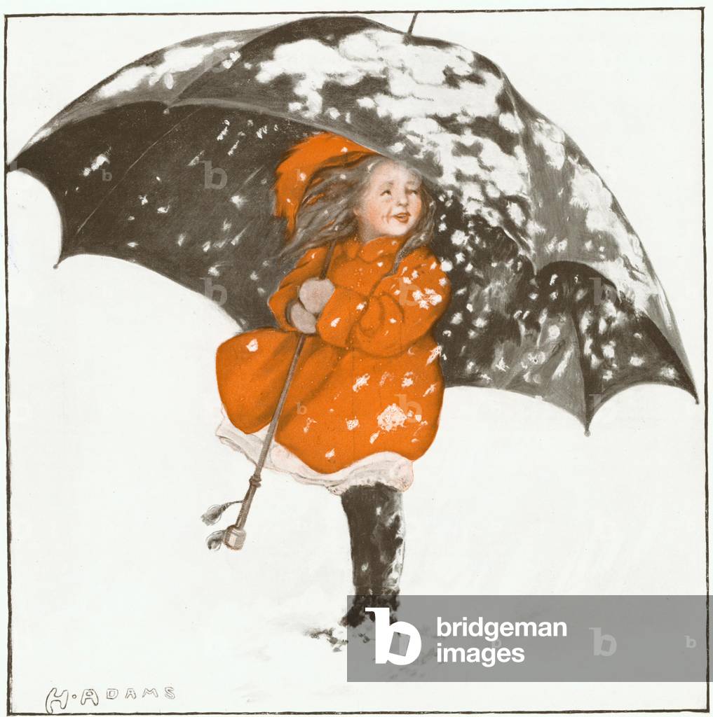 Child in the Snow Magazine Plate, UK, 1910s