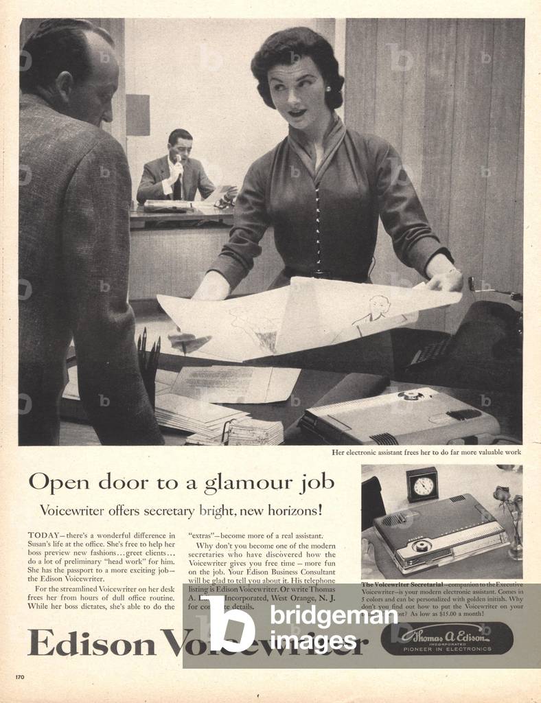 Edison Voicewriter, 1940s (print)
