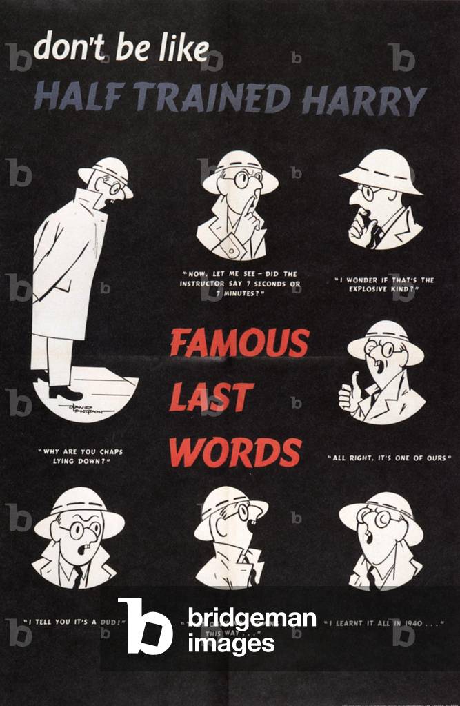 Famous Last Words Poster, UK, 1940s