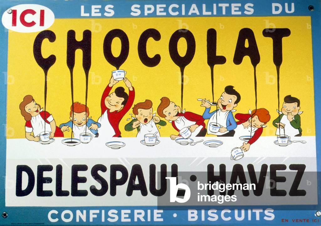 Advertising for chocolate Delespaul Havez, c.1955
