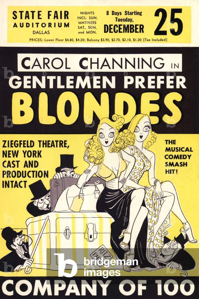 Gentlemen Prefer Blondes, poster, USA, 1940s