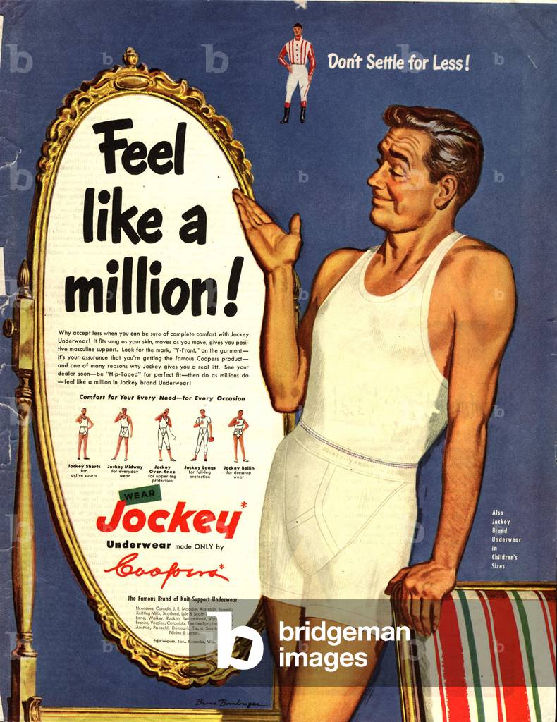 Jockey Magazine, advert, USA, 1948