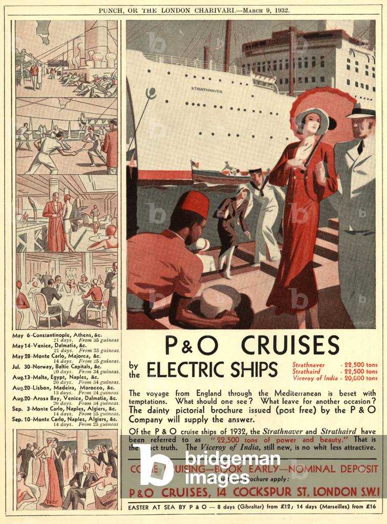 P and & O PandO Magazine, advert, UK, 1930s