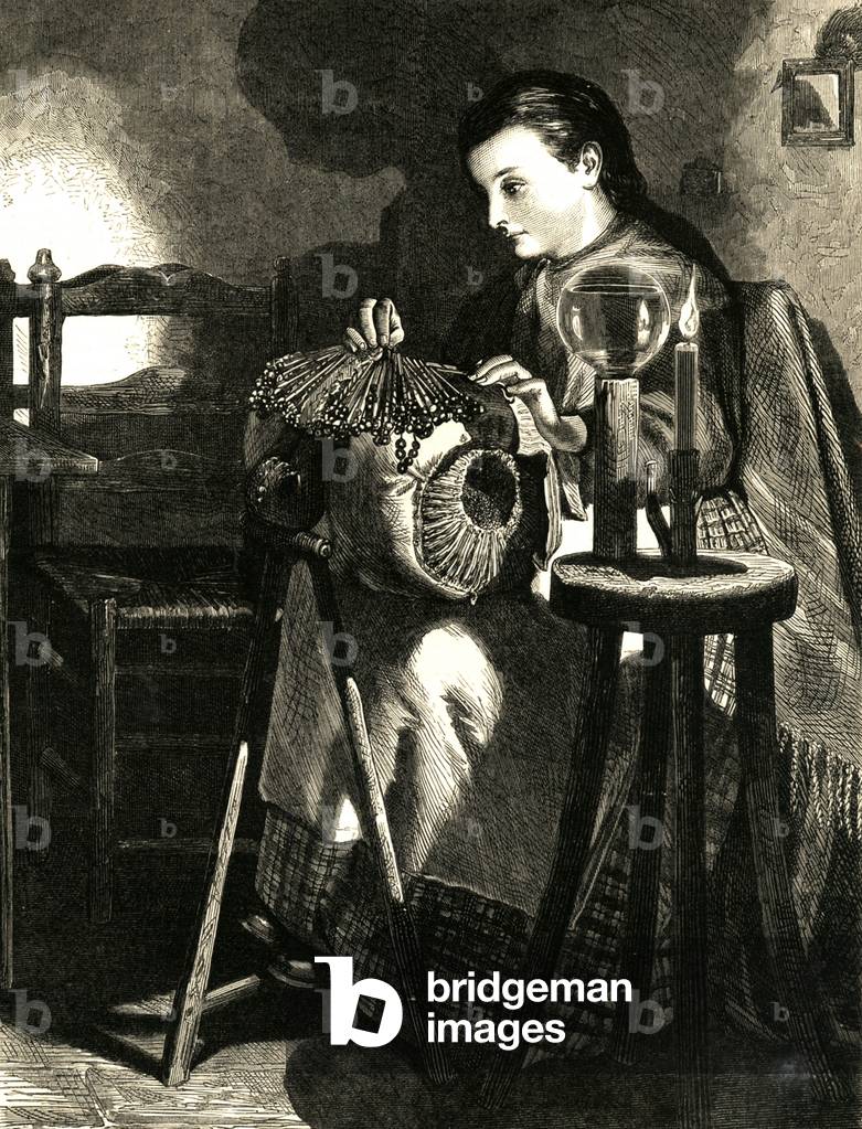 Lace Making, Magazine Plate, UK, 1870s