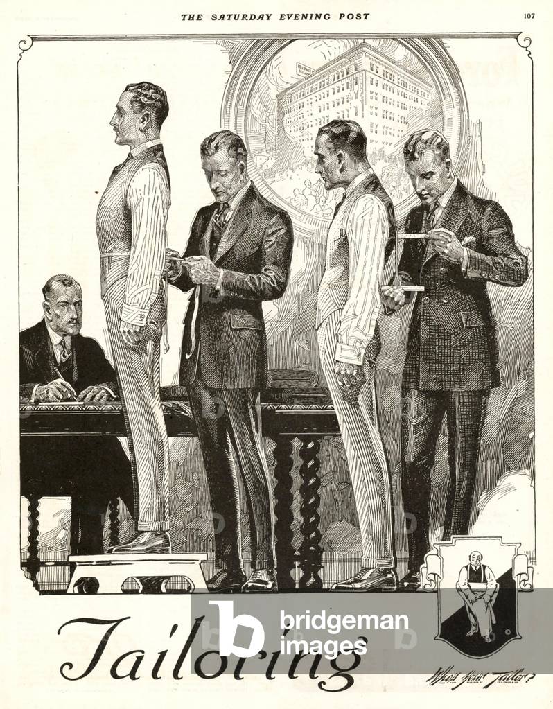 Men's Fashion Magazine, advert, USA, 1920s