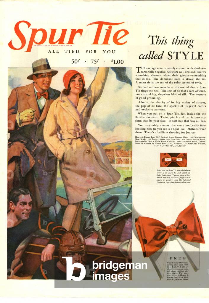 Spur Tie Magazine, advert, USA, 1930s